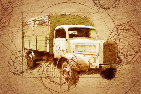 Download Vintage Truck Printable Graphics Pack 22 - Graphic Collection