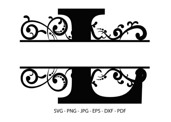 Download L Alphabet Split Font Monogram Graphic - Graphic Collection
