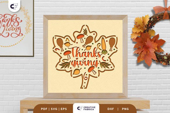 Download Thanksgiving Food 3D Shadow Box SVG - Food Collection