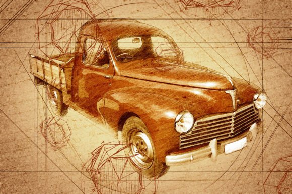 Download Vintage Truck Printable Graphics Pack 21 - Graphic Collection