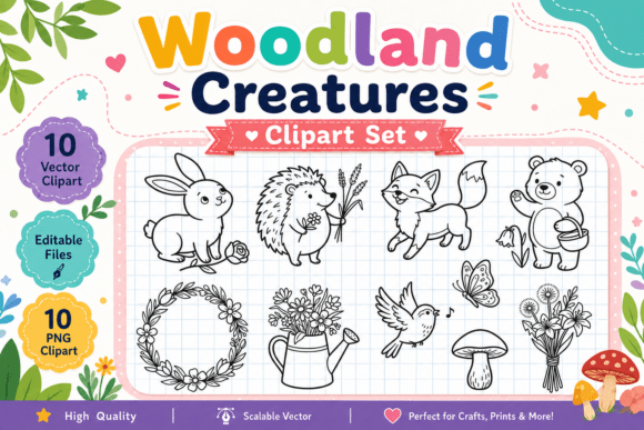Download Woodland Creatures Clipart Set - Premium Resources