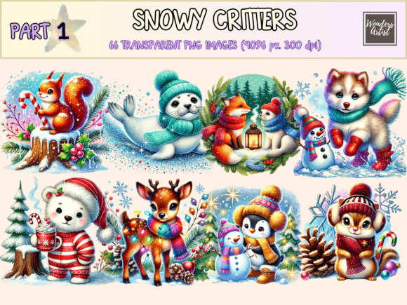 Download Snowy Critters Clipart - Snow Collection