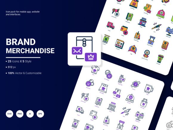 Download Brand Merchandise Icon Pack - Merchandise Collection