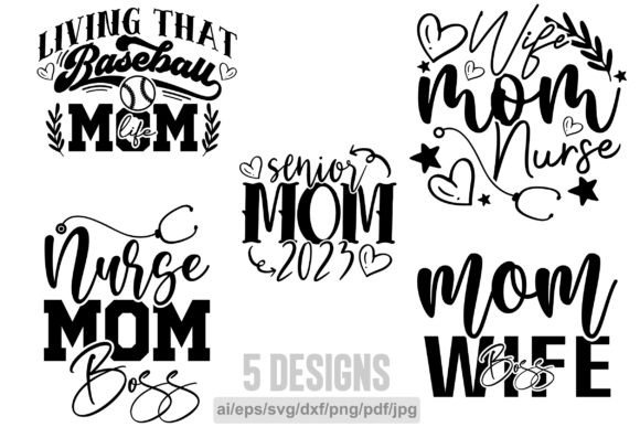 Download Mom Bundle Svg, Png for Any Merchandise - Merchandise Collection
