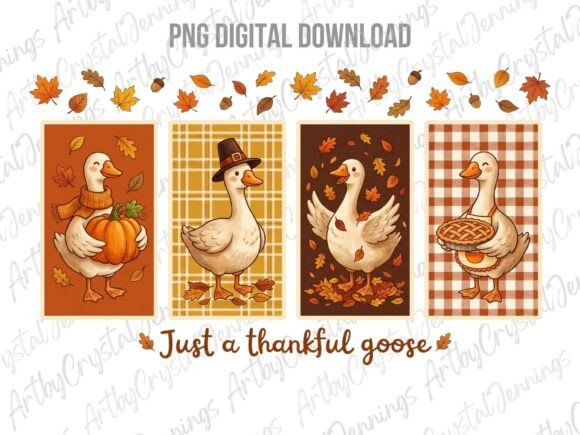 Download Thankful Goose Thanksgiving Fall PNG - Thankful Collection
